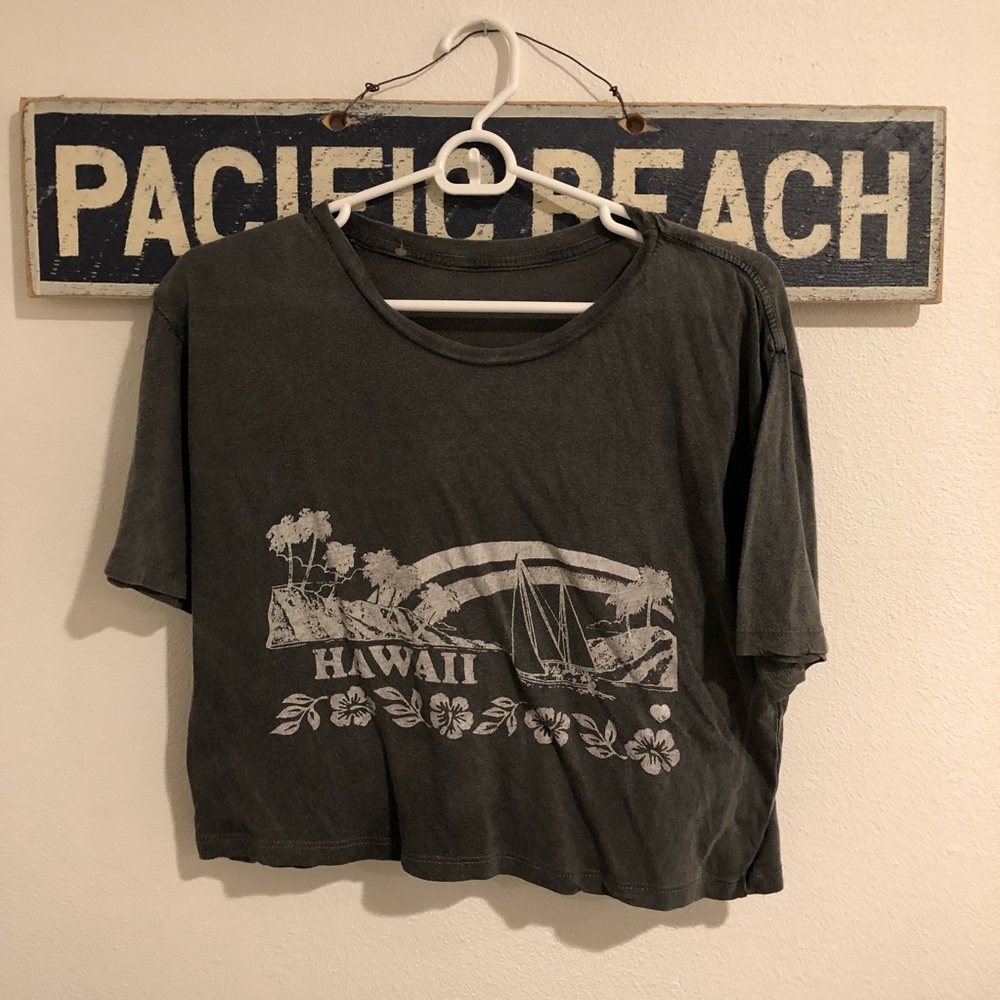 Brandy Melville Cropped Hawaii Tee